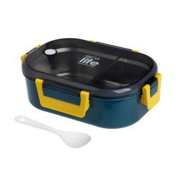 FOOD CONTAINER WITH PARTITION 900ML (BLUE COLOR)