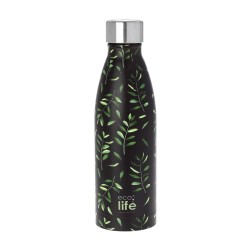 METAL THERMOS BOTTLE 500ml - OLIVE