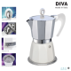 ΕΣΠΡΕΣΣΙΕΡΑ ΜΟΚΑ DIVA 3 CUPS INOX-ΛΕΥΚΟ