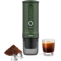 OUTIN NANO PORTABLE ESPRESSO COFFEE MACHINE FOREST GREEN 