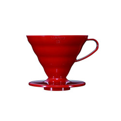 HARIO ΠΛΑΣΤΙΚΟ DRIPPER V60 02 ΚΟΚΚΙΝΟ ΧΩΡΙΣ ΚΟΥΤΑΛΙ