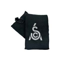 WAFFLE GOLF TOWEL SCA BLACK 